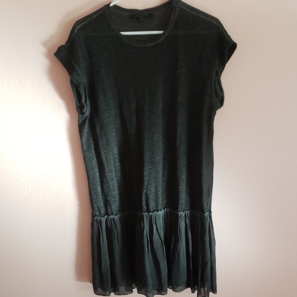 AllSaints black tunic, ruffle dress
